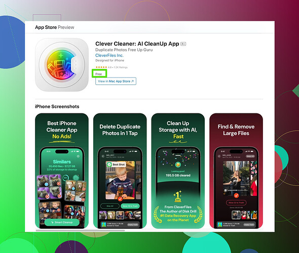 Clever Cleaner App Interface