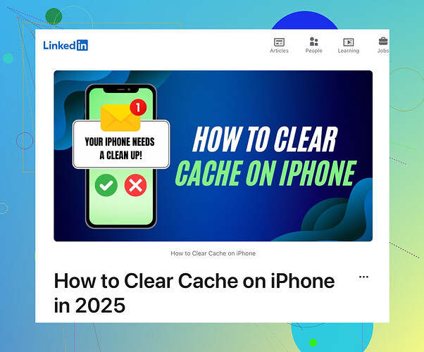 How to clear app cache on iPhone without deleting the app?