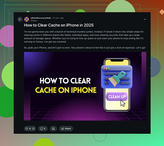 How to clear app cache on iPhone without deleting the app?