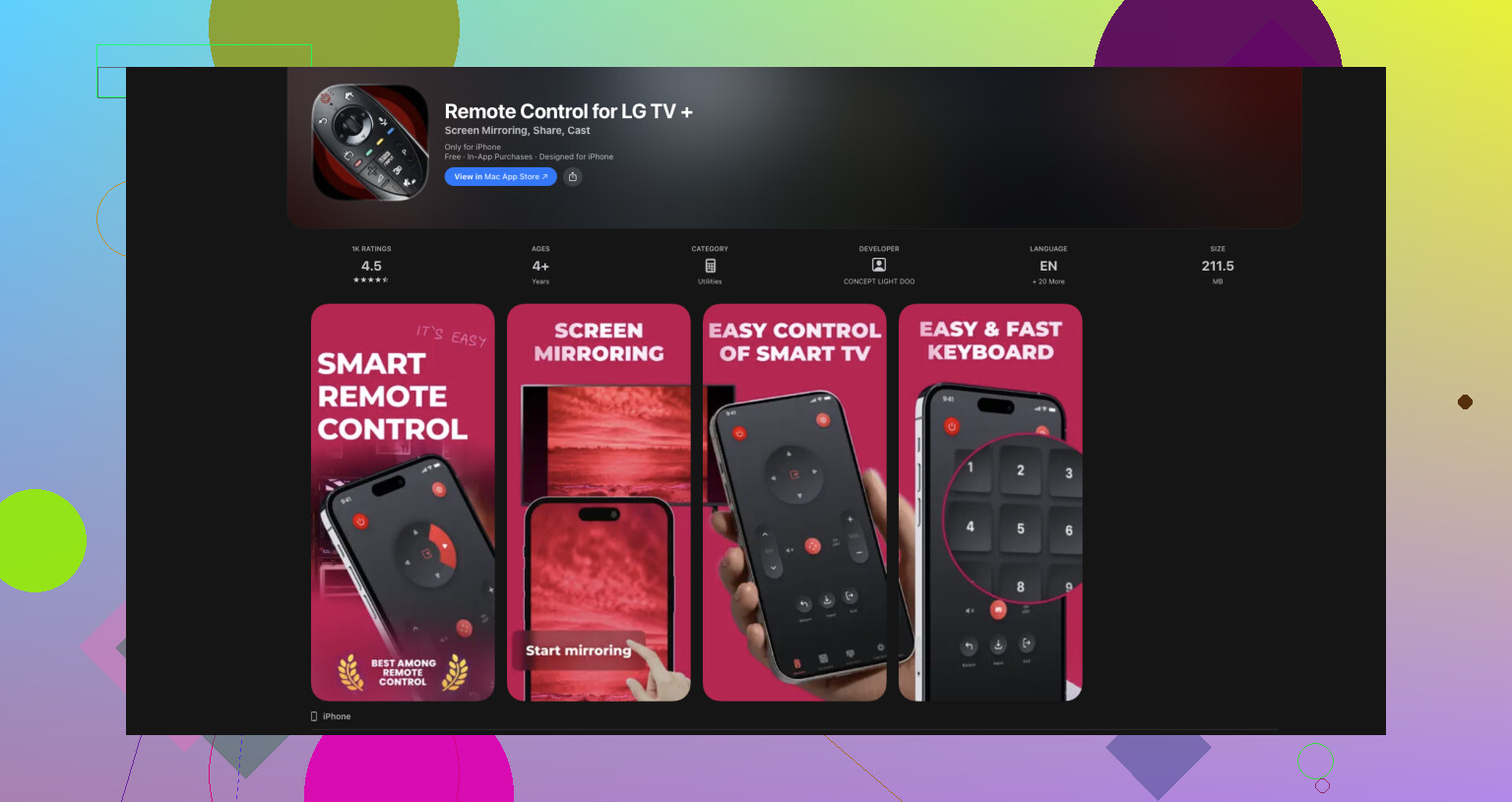 Any good LG universal remote app for iPhone?